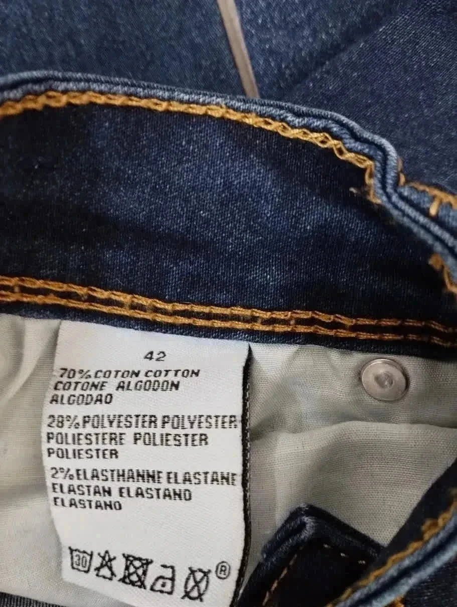 Jean novo Agathe Velmont - corte slim - cintura alta - elástico - azul marinho – photo 15